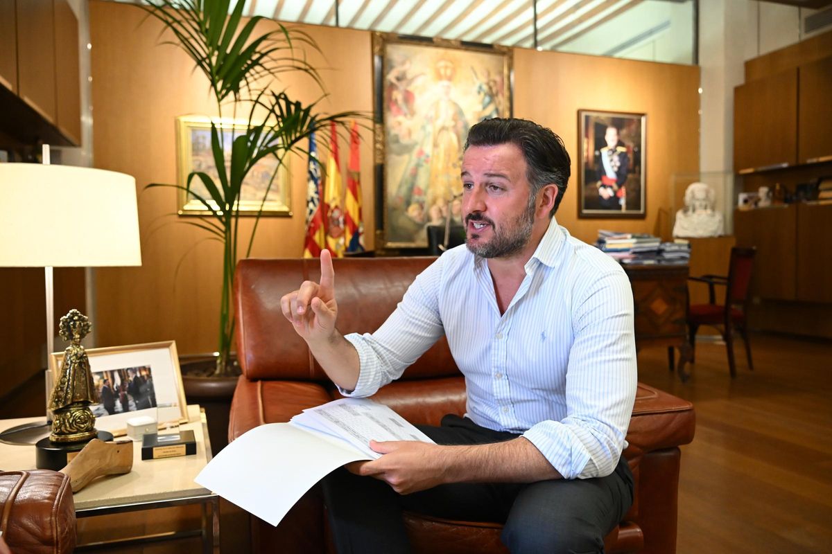 Ruz, en un momento de la entrevista en la Alcaldía.