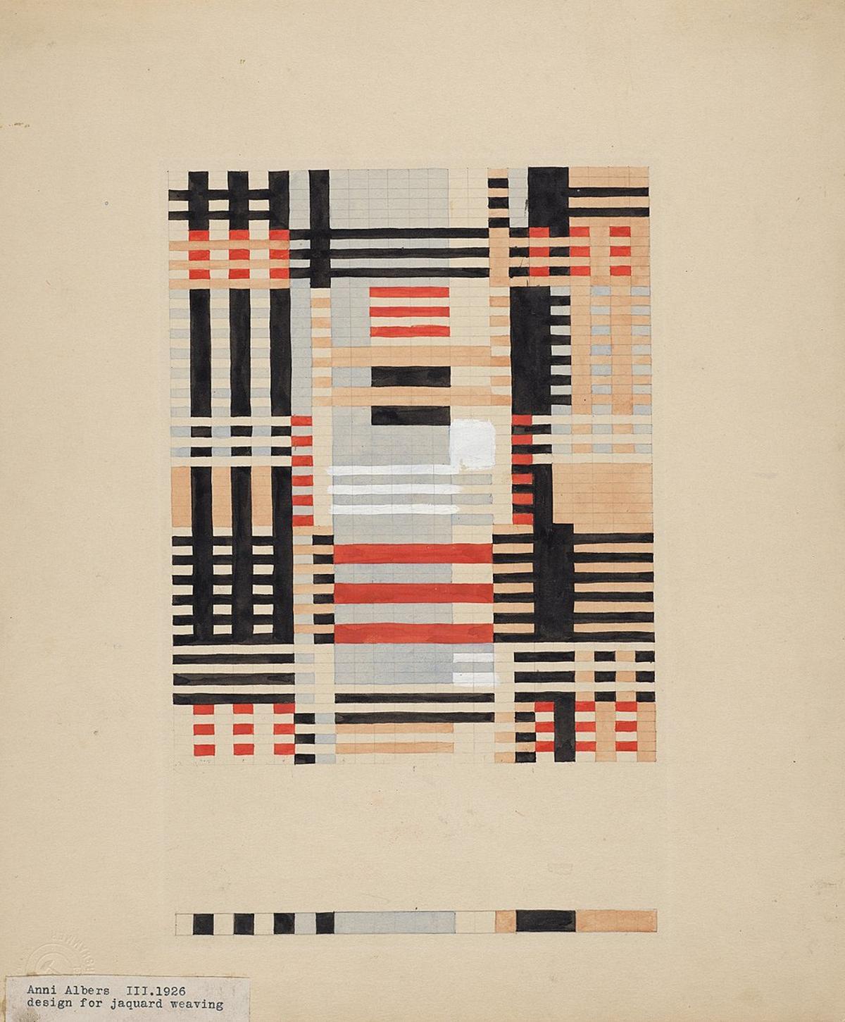 Anni Albers. Diseño para un tejido, 1926.