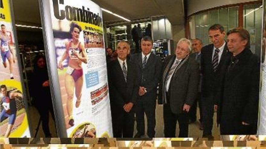 L&#039;exposició «100 anys de l&#039;atletisme català» es va inaugurar ahir al vespre al complex del GEiEG de Palau.