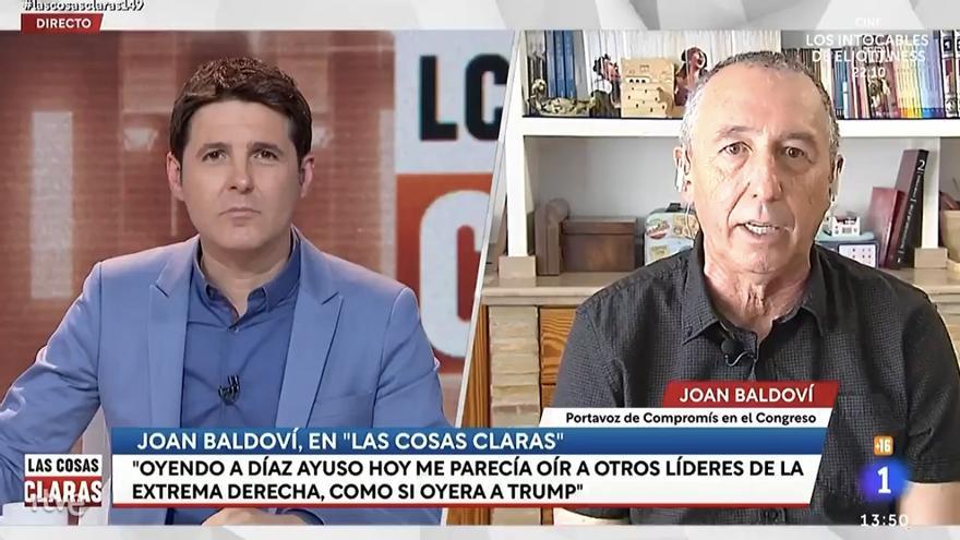 Jesús Cintora y Joan Baldoví en &#039;Las cosas claras&#039;