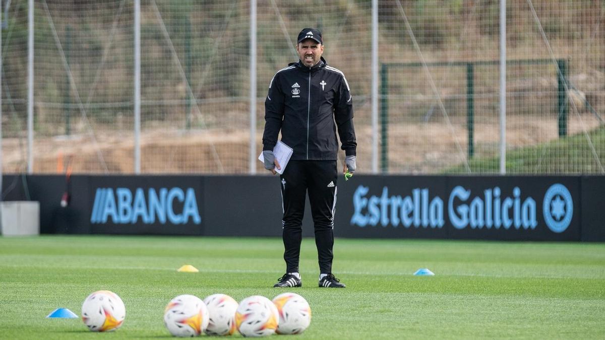 Coudet, durante un entrenamiento esta semana