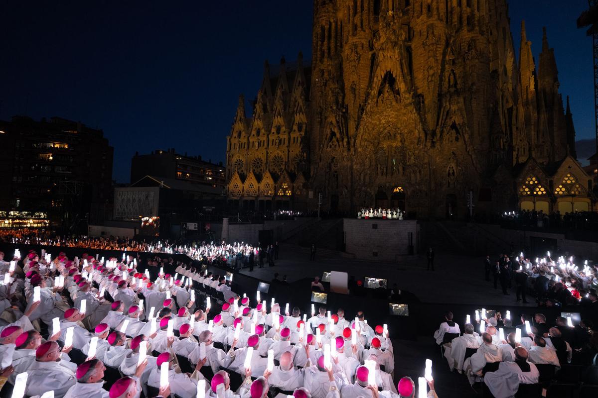 Barcelona. Sagrada familia, en al misa solemne realzada por el papa León XIV.  10 de junio de 2026. Sociedad. AUTOR: ZOWY VOETEN