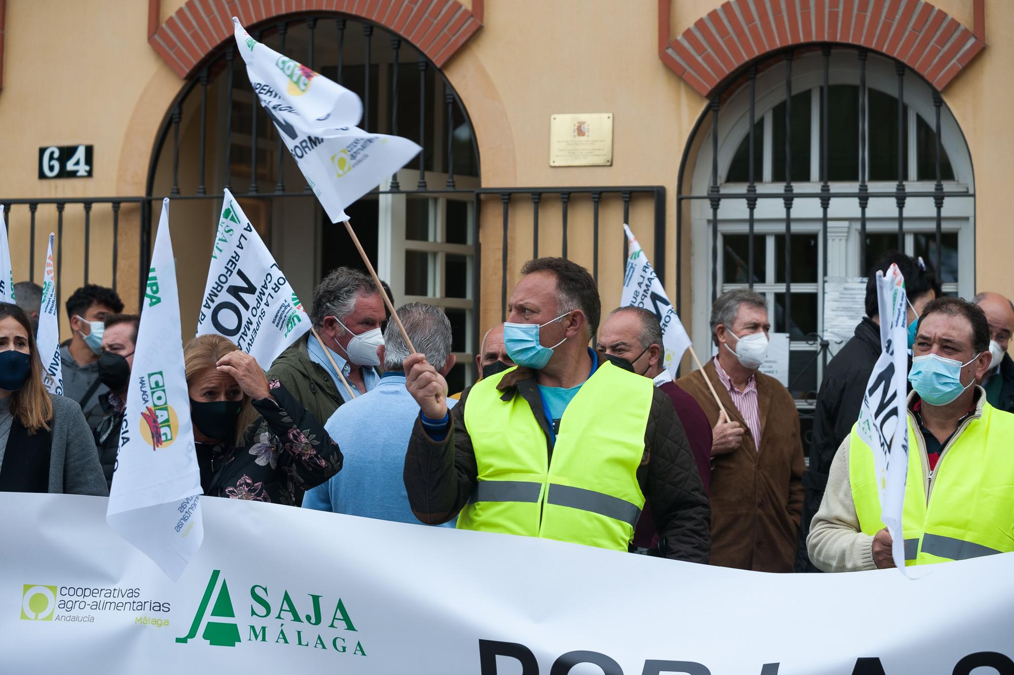 Los agricultores malagueños protestan contra la reforma del PAC