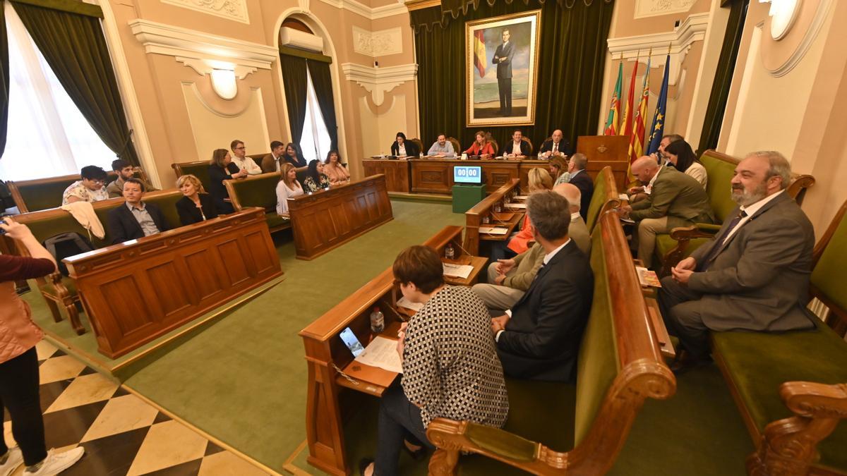 Pleno municipal en el Ayuntamiento de Castelló, esta legislatura.