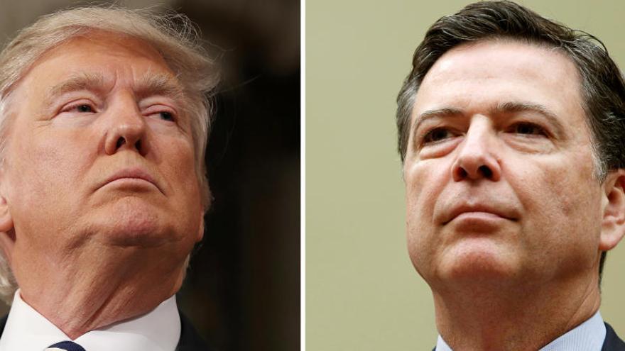 Donald Trump (izq.) y James Comey.