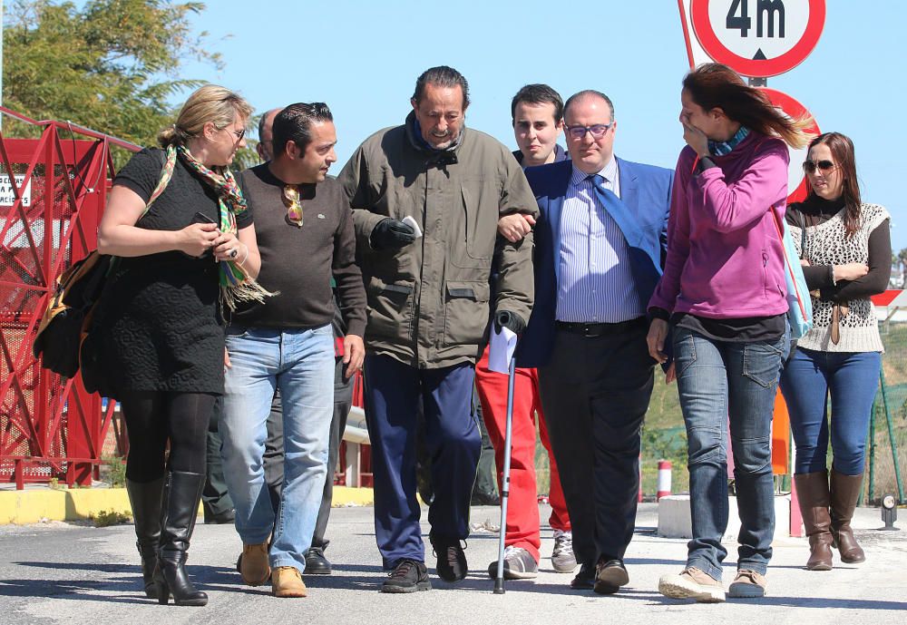 Salida de la cárcel de Julián Muñoz en su primer permiso penitenciario