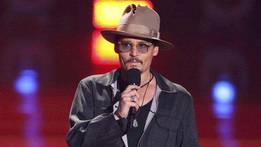 Johnny Depp en los MTV Awards.