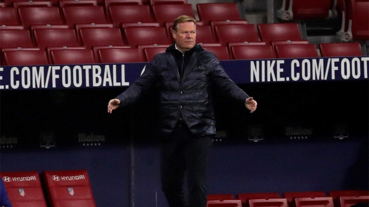 Koeman, en el Wanda Metropolitano