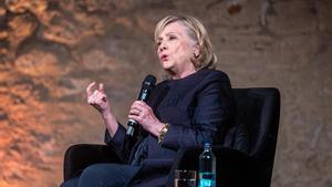 Instante de la intervención de Hillary Clinton en el CIBOD