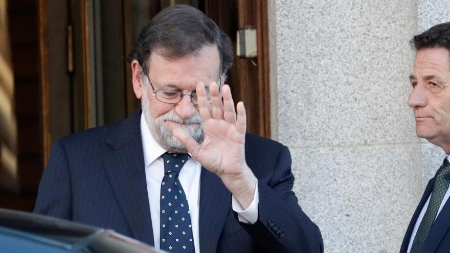 Rajoy, a su salida del Tribunal Supremo
