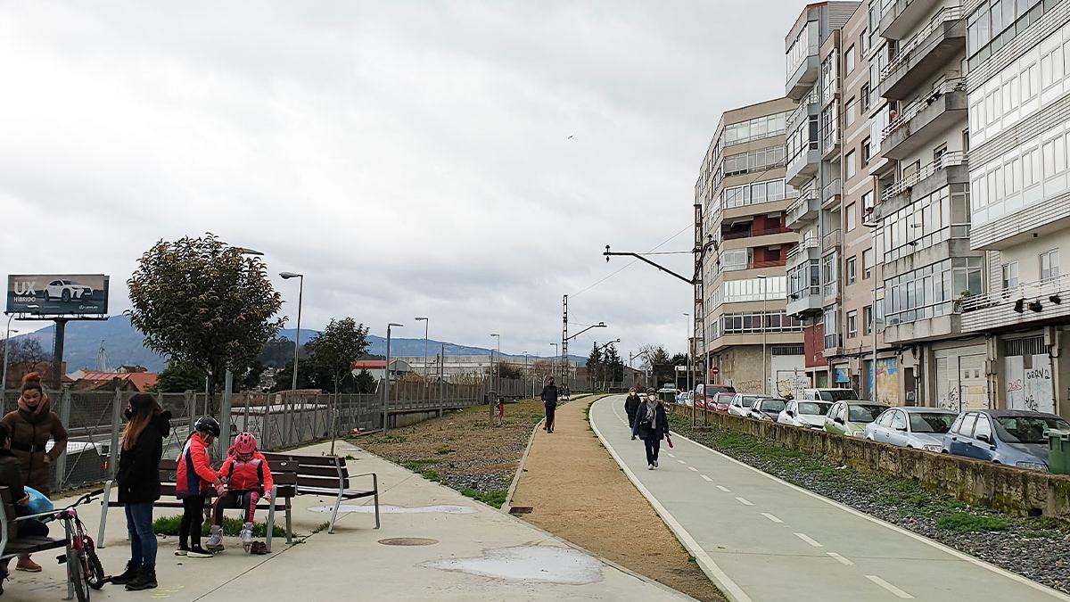 Calle Mestre Chané, tramo inutilizado de la antigua estación de Urzáiz