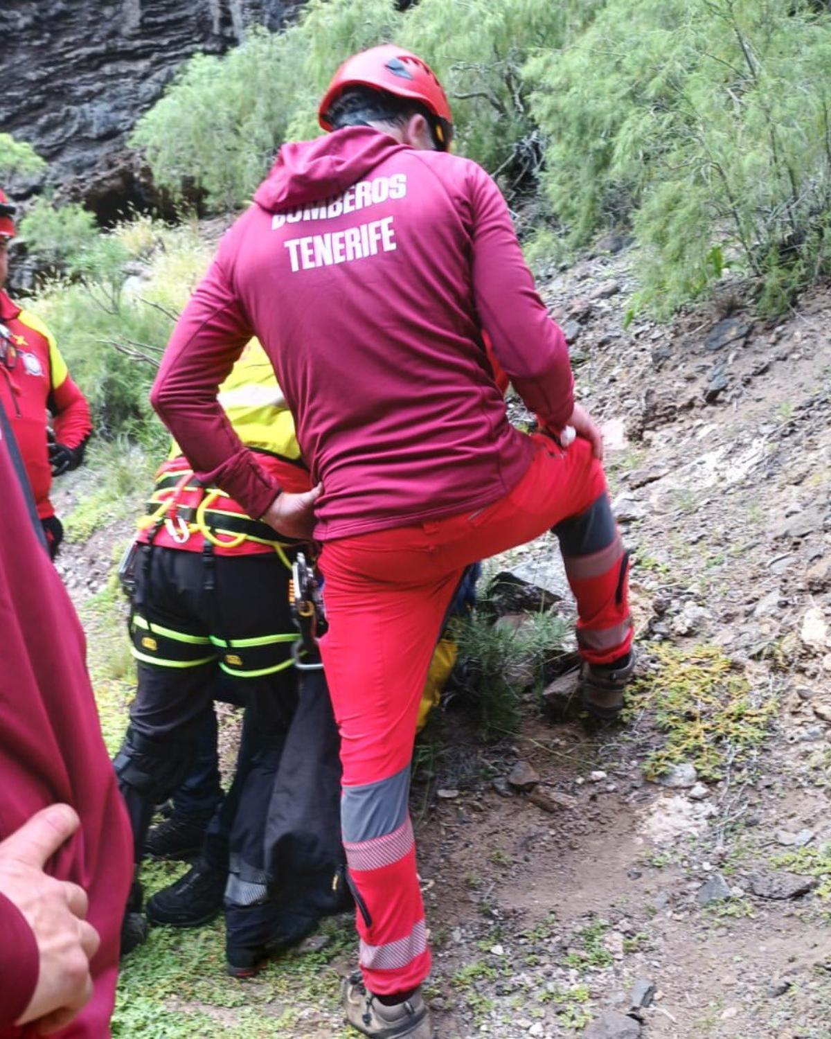 Así fue el rescate de una senderista en el barranco de Masca