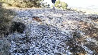 Tímida aparición de la nieve en la Font Roja y Aitana