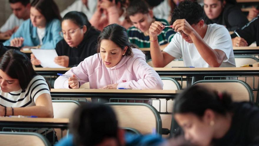 Varios alumnos realizan la EBAU en Canarias. | | MARÍA PISACA