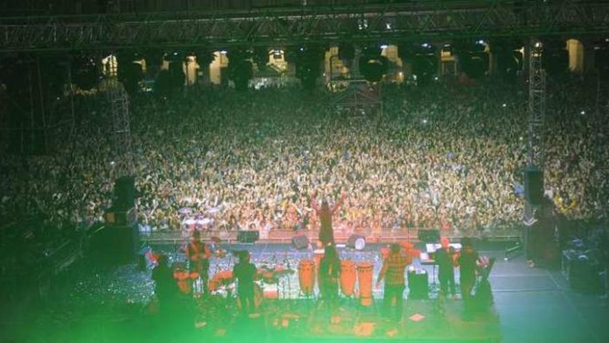Carlinhos Brown, durante el concierto de apertura de las fiestas.