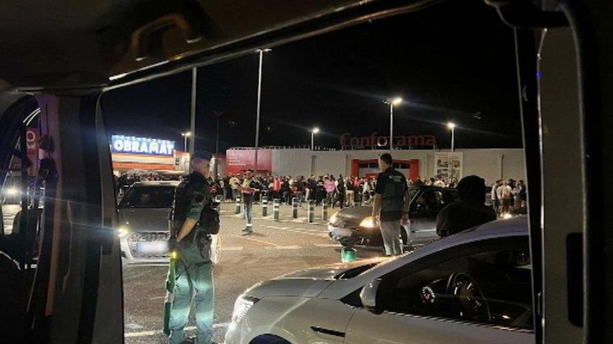 Operación de la Guardia Civil en Parque Principado contra las carreras ilegales de hace un par de años.