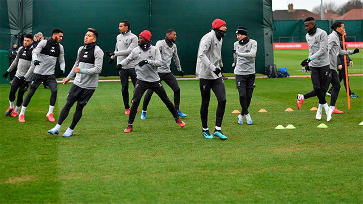 El Liverpool completa su último entrenamiento antes de medirse al Atlético