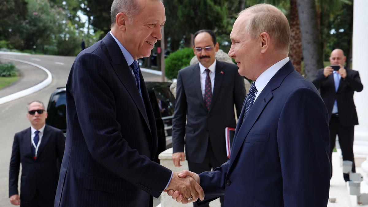 Turkey&#039;s President Recep Tayyip Erdogan meets with Russian President Vladimir Putin in Sochi