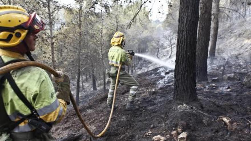 El fuego da otro susto en Benasau