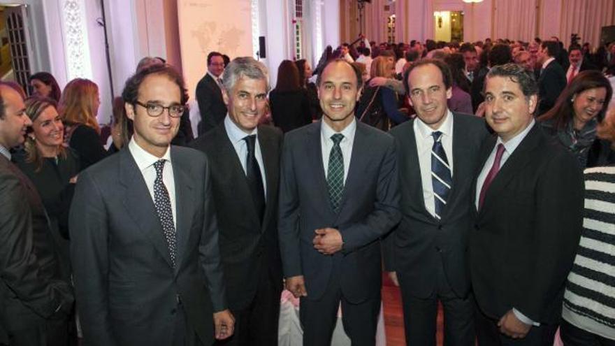 Pedro Rodríguez Rodero, Adolfo Suárez Illana, Ignacio Diego, Ramón Hermosilla Gimeno y Bernardo Gutiérrez de la Roza, en la inauguración.