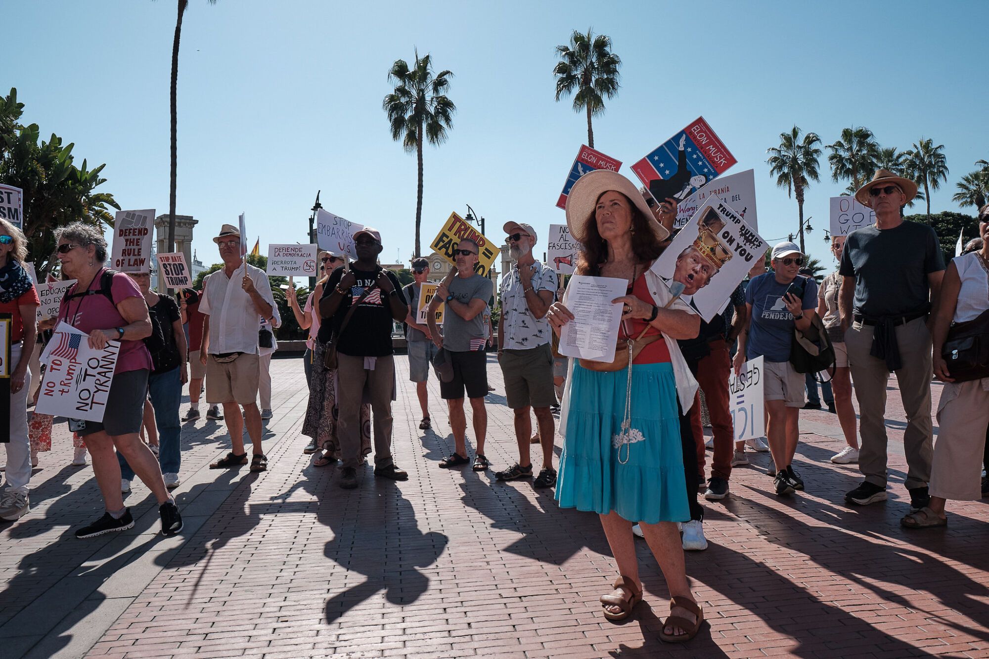 Manifestación anti Trump en Málaga