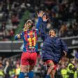 Alexia y Vicky celebran el gol de la capitana en la final de la Supercopa