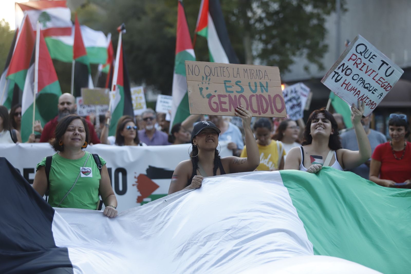 La manifestación por Palestina, en imágenes