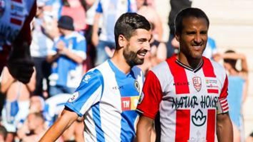 Carlos Martínez y César Caneda, ayer en Las Gaunas.