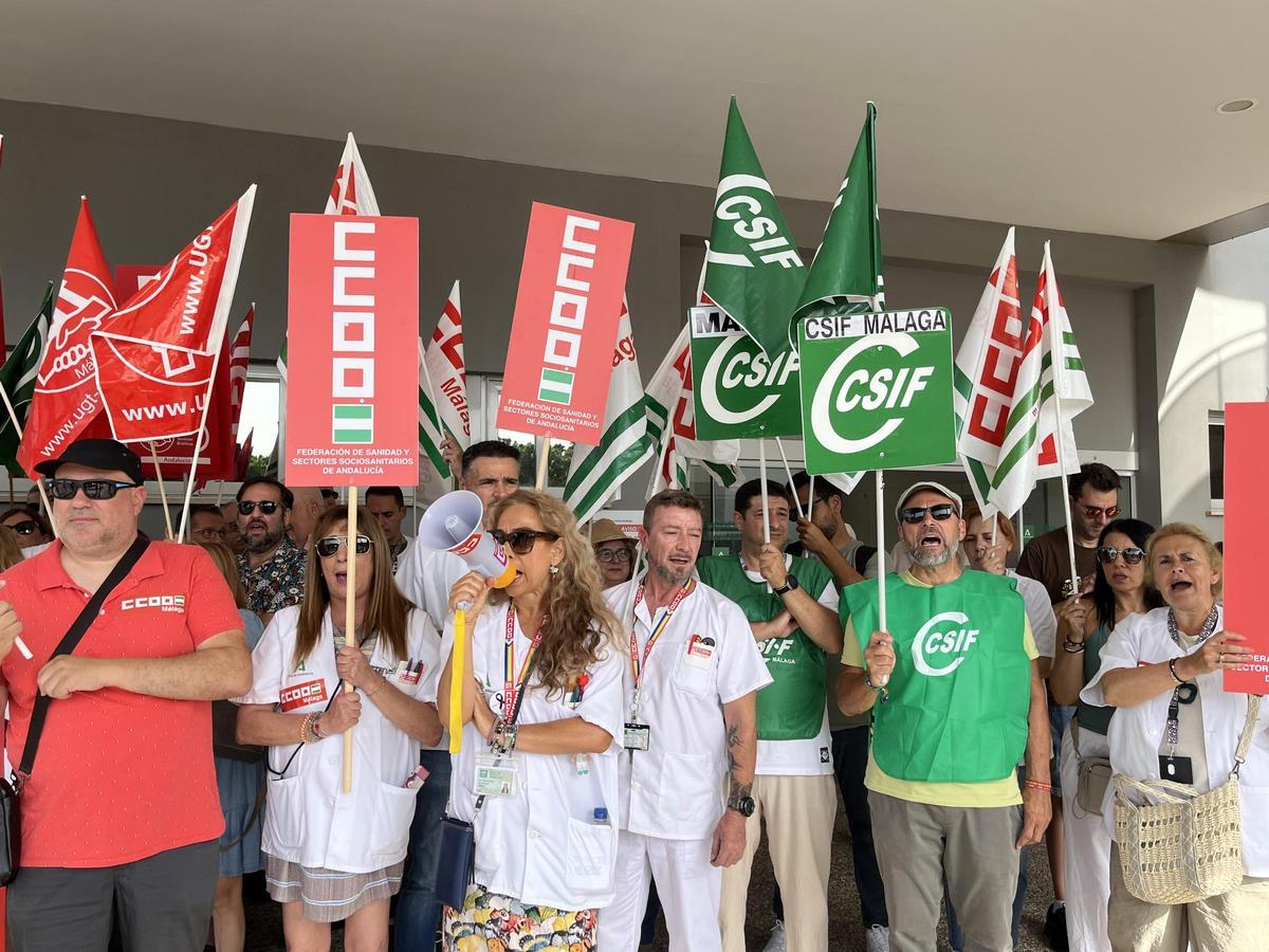 Concentración en el Hospital Clínico de Málaga