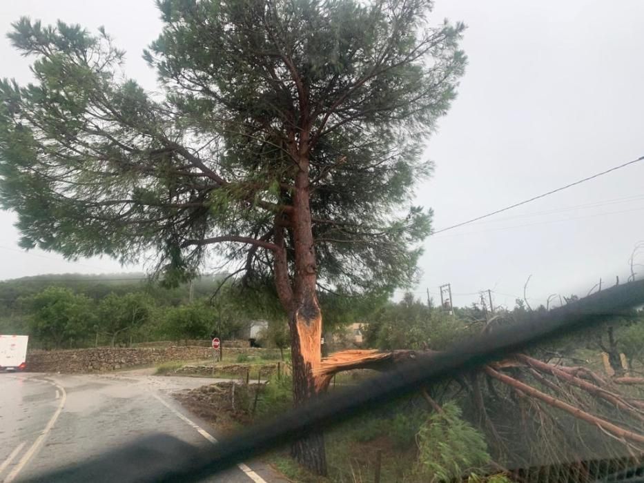 El temporal descarga sobre Ibiza y Formentera