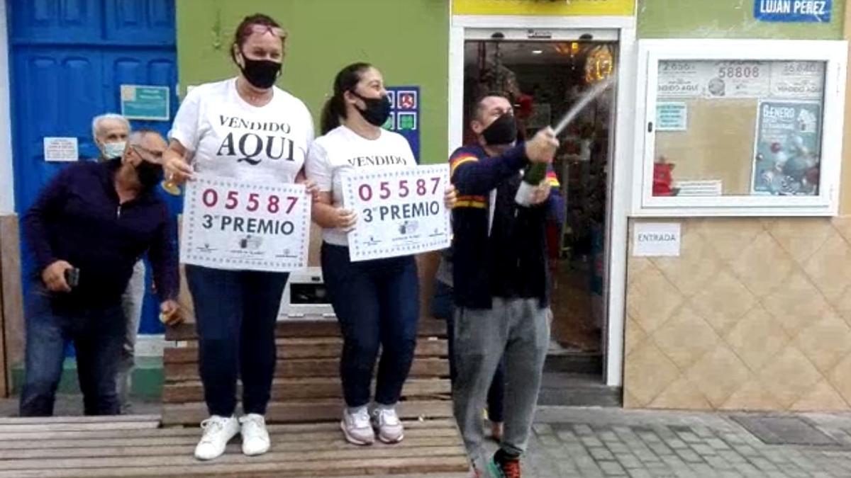 Tercer premio de la Lotería del Niño en Arguineguín