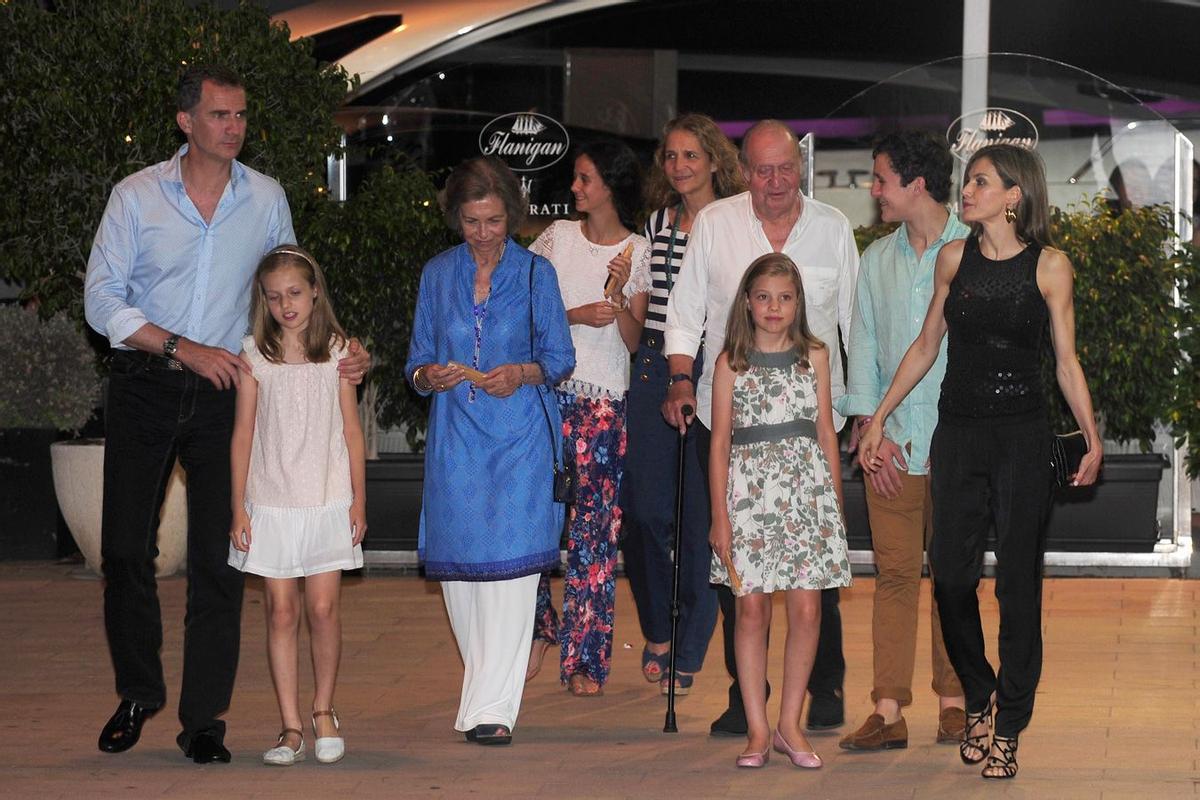 La Familia Real de cena en Mallorca