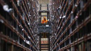 Los almacenes de un comercio electrónico, en una foto de archivo