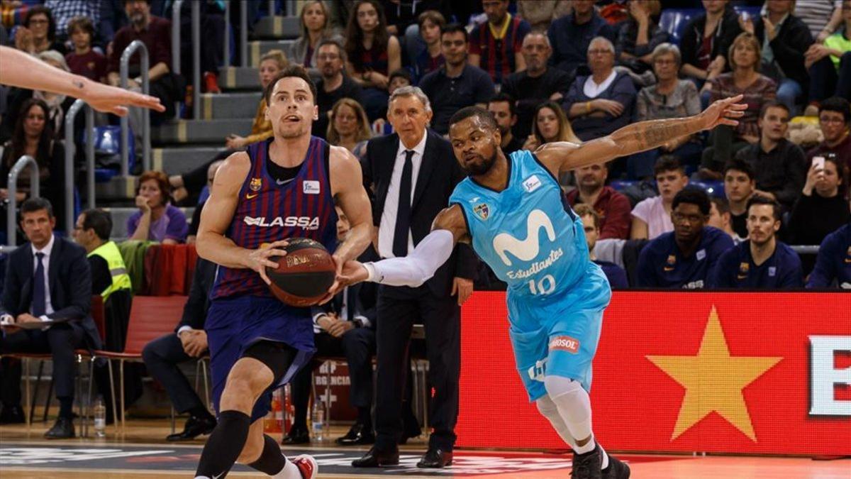 Imagen del partido de la primera vuelta en el Palau