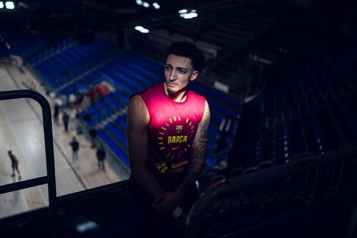 Miles Norris, jugador del Barça de básquet en el Palau Blaugrana.