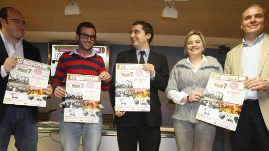 Pedro Antonio Sánchez (i), Miguel Ángel Cayuela, Pedro Alberto Cruz, Verónica López y Mariano Carrasco