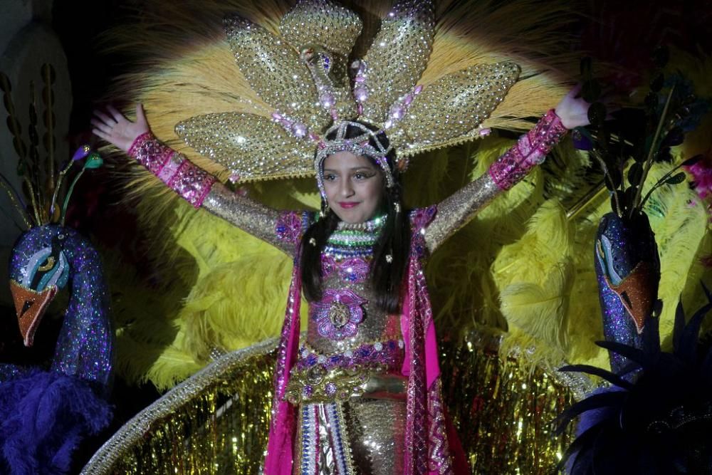 Andrea Guerrero, de la comparsa Los Gnomos, reina infantil del Carnaval de Cartagena 2017