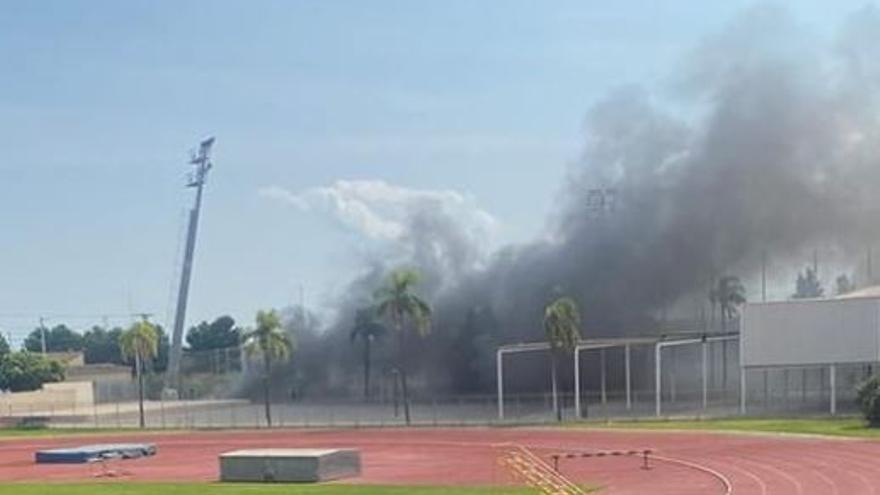 Incendio en el Polideportivo Parc Central de Torrent