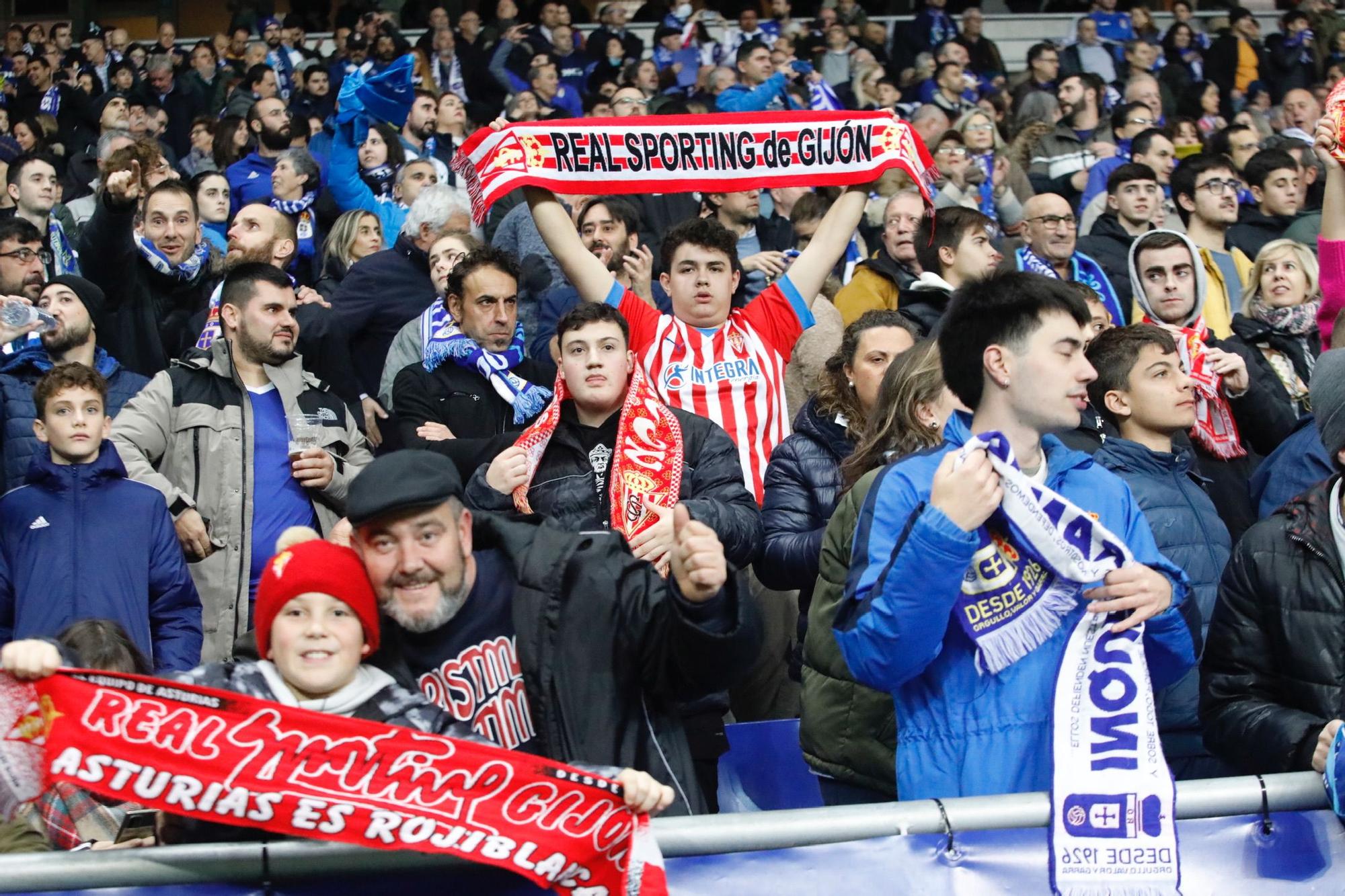 En imágenes: así se vivió el derbi en el Tartiere