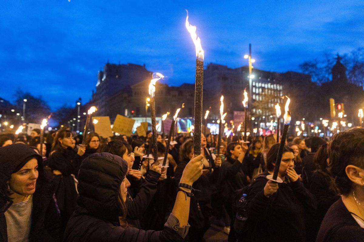 Manifestación del 8-M en Barcelona