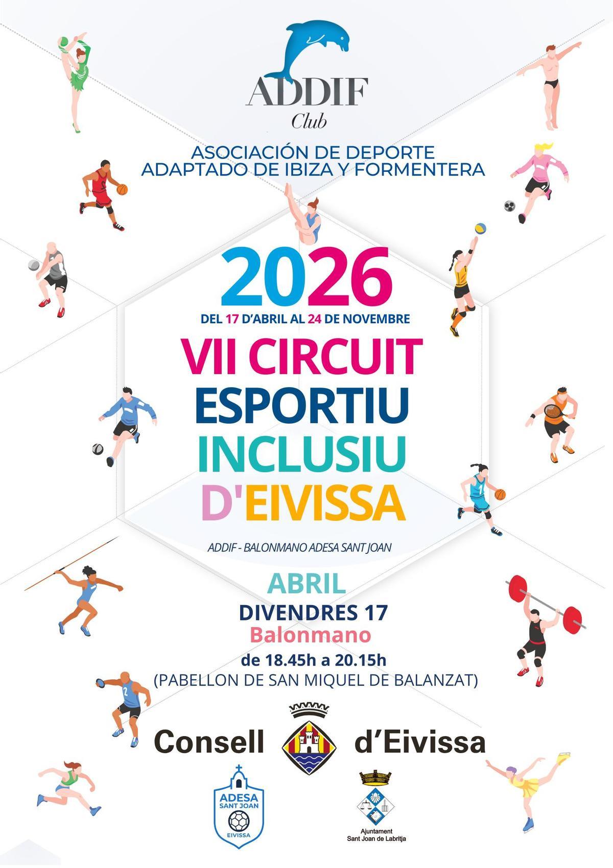 Cartel de la primera diada de balonmano de deporte adaptado