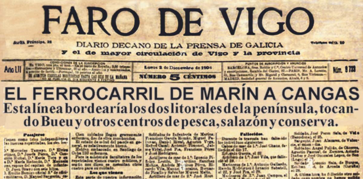 O tranvía, abarrotado de mariñeiros cara a Pontevedra 1899. | // ARQUIVO DO AUTOR