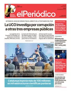 La portada de EL PERIÓDICO del 12 de diciembre de 2025