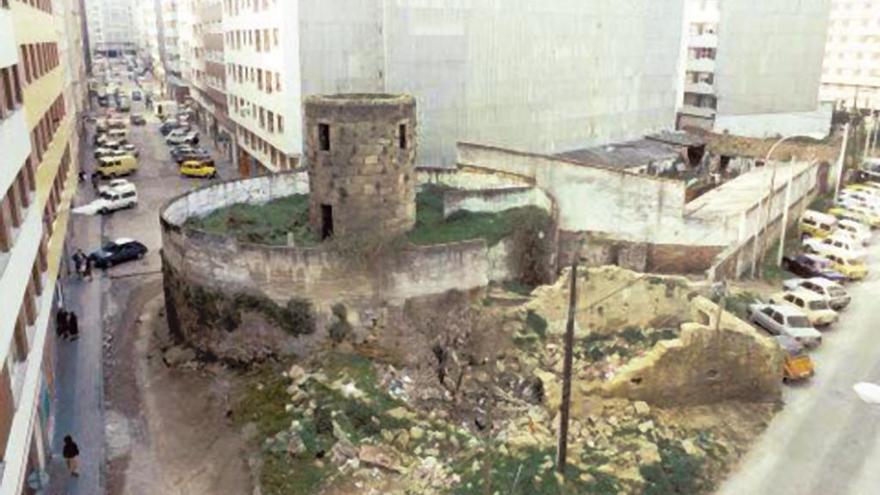 El antiguo molino de A Gramela, en su ubicación original.