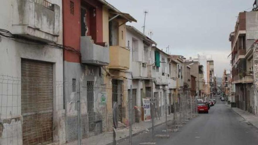 Las obras en la calle Andalucía están paradas desde hace una semana.