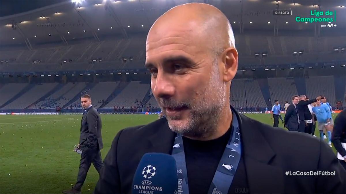 Pep Guardiola, tras ganar la final de la Champions: "Esta copa da sentido a las cinco ligas"