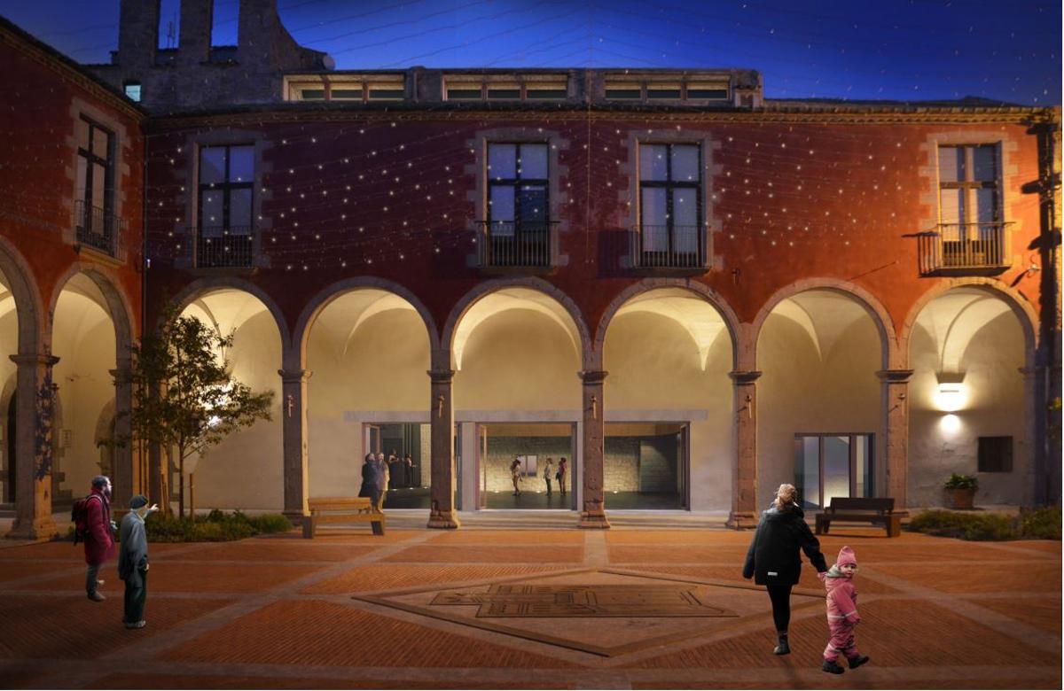 Imatge virtual de l'accés principal que s'obrirà a la plaça del Palau dels Comtes