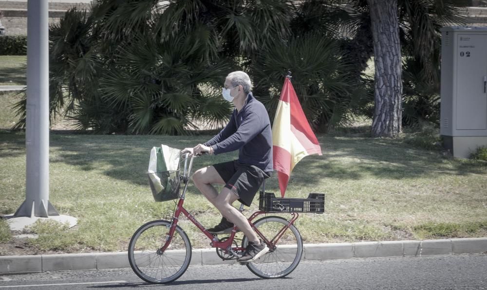 La protesta en coche de Vox colapsa el centro de Palma