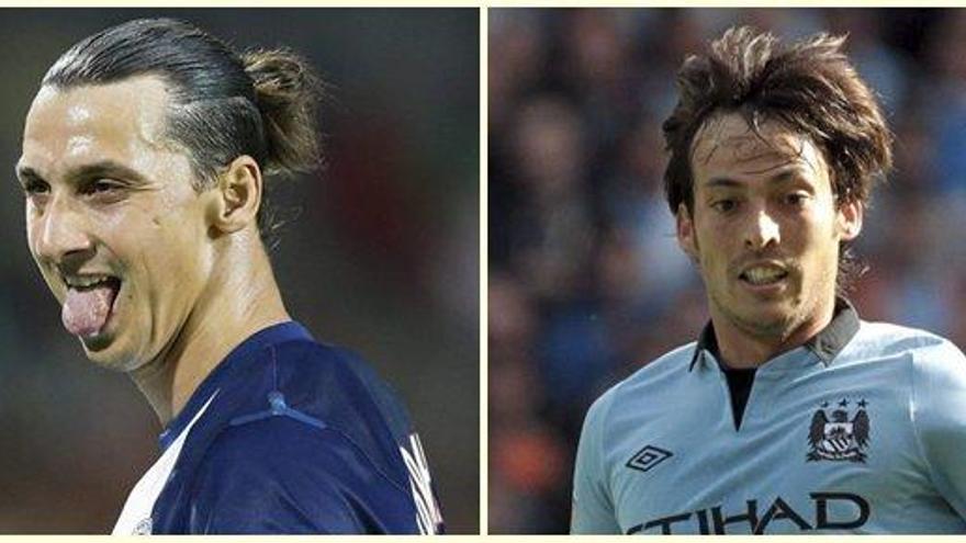 Ibrahimovic y Silva, estrellas de PSG y City.