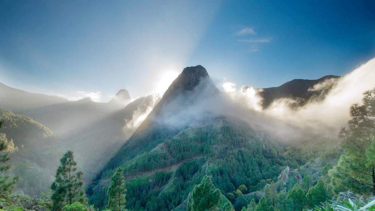 Vista del Parque Nacional de Garajonay, en La Gomera.